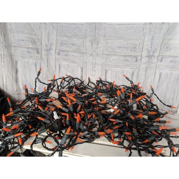 Halloween orange mini lights string set 5